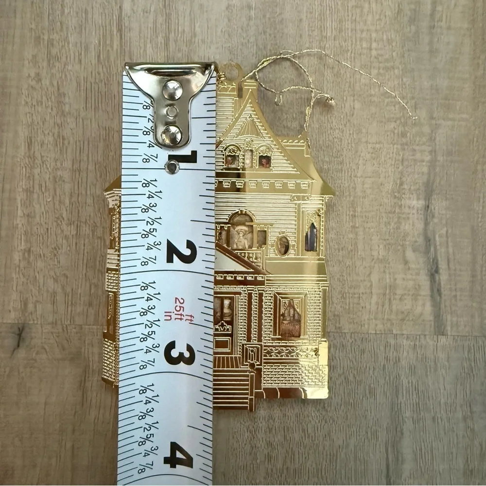 Victorian House Gold Dark Academia Whimsigoth Christmas Ornament 🎄